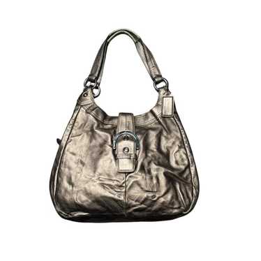 美品　COACH Soho Hobo Shoulder Bag Leather Coach Signature Soho Hobo Shoulder Bag Red Leather Used