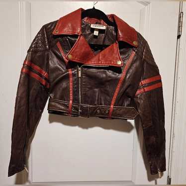 ジャケット・アウター Jean Paul Gaultier leather jacket Original Rare 10s Jean Paul Gaultier X Target Cropped