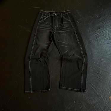 black wide denim archive jaded london 似 Jaded London Lazy Willy Denim Jeans in Black | REVOLVE