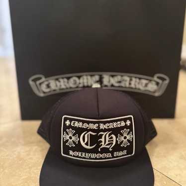 帽子 Chrome heart TRUCKER CAP Chrome Hearts CH Hollywood Trucker Hat Black/Black - US
