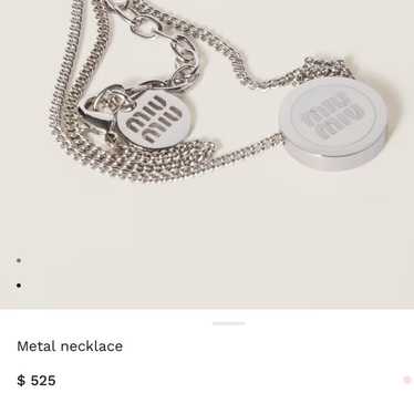アクセサリー MIU MIU Flower Silver Chain Neckless MIU MIU Flower Silver Chain Neckless