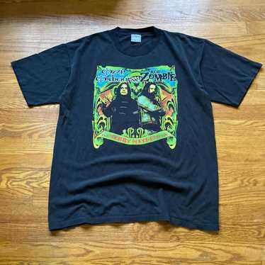 OZZY OSBORNE ROB ZOMBIE バンド Tシャツ Vintage Ozzy Osbourne And Rob Zombie Shirt - TokoPyramid