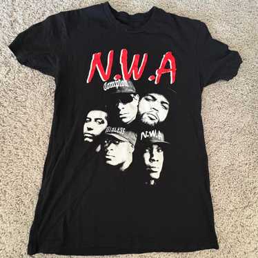 2010 N.W.A ヒップホップ バンド ラップ Tシャツ 黒 DELTA デルタ N.W.A WORLD MOST DANGEROUS GROUP HIP HOP