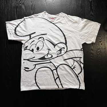 Supreme®/Smurfs™ Tee COLOR/STYLE：White Supreme smurfs tee - Gem