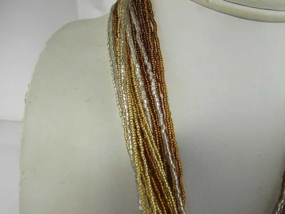 Glass Modernist Heart Signed Murano on Multi Stra… - image 10