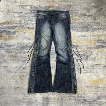 パンツ TORNADO MART Rare Flare Pants y2k 00s Tornado Mart Early 00s 'Renaissance' Bell-Bottom Flare Pants