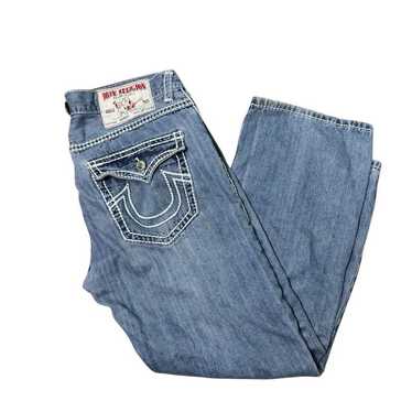 True Religion Bobby Super T 28/33 ダークブルー BOBBY SUPER T TRIPLE LOGO BAGGY JEAN 32