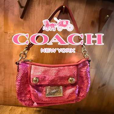 バッグ Coach Poppy Leather Shoulder Bag pink Coach Poppy Pink Leather Handbag No. M0968-14559 | eBay