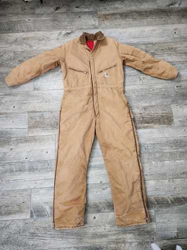【USA-vintage】carhartt cover-all 80s 90s Mens Vintage 80s/90s Carhartt Quilted Insulated Overall Bibs