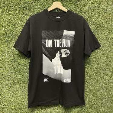 JAY-Z BEYONCE ON THE RUN ツアーTシャツ Beyonce Jay Z On the Run Concert Shirt Mens XL White Music