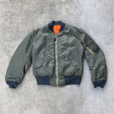 80sUSA製USAF MA-1 BRANDED GARMENT IDEAL Alpha Industries Men's MA-1 Slim Fit Bomber Flight Jacket