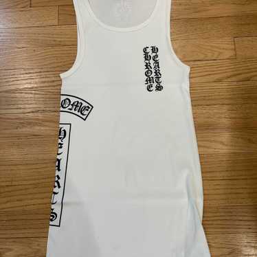 chrome hearts tank タンクトップ Chrome Hearts レッド T バー スクリプト ロゴ タンクトップ