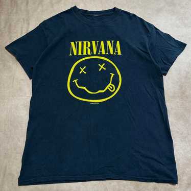 NIRVANA スマイリー プリント Tシャツ size L 1992 VINTAGE 92' NIRVANA KURT COBAINE SMILEY LOGO ROCK TOUR T