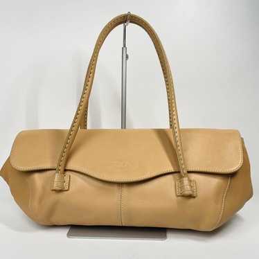 TOD’S トッズ ハンドバッグ 肩がけ Corniche Wave 本革 美品】TOD'S トッズCorniche Waveコーニッシュウェーブレザー