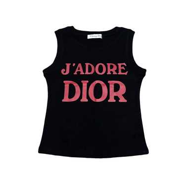 2004AW Christian Dior タンクトップ Tank Top White Ribbed Cotton Jersey | DIOR