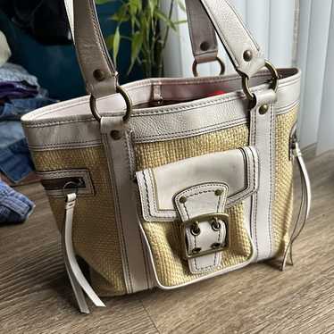 Coach Legacy Buckle Straw Shoulder Bag　白 Coach Legacy Buckle Straw Shoulder Bag G90 | eBay