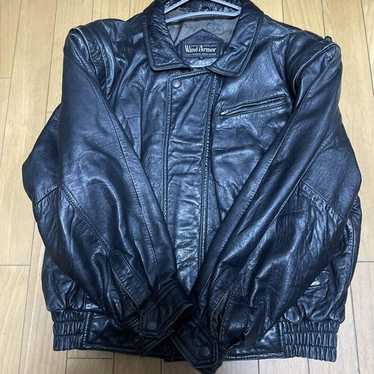 ジャケット・アウター archive Wind Armor Real Leather Jacket L Vintage Authentic Wind Armor Men's Leather Jacket Large | eBay