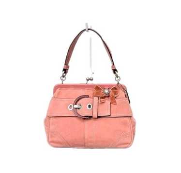 vintage coach old Suede mini Boston 赤 vintage coach old Suede mini Boston 赤 バッグ