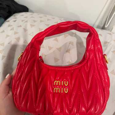 Miu Miu Women's Bag - Red/Multi – Red Miu Miu lea… - image 1