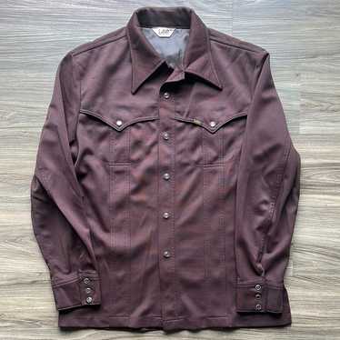 トップス 70s Lee RIDERS Polyester Western Shirts Vintage 70s Blue Plaid Knit Western Shirt, Lee – The Hip