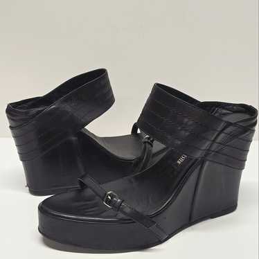 ANN DEMEULEMEESTER ストラップウェッジサンダル 37 1/2 ANN DEMEULEMEESTER ストラップウェッジサンダル 37 1/2