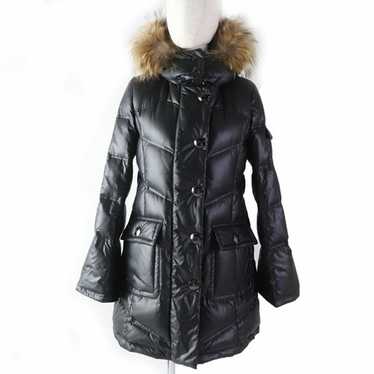 BURBERRY BLUE LABEL ラクーンファー ダウンジャケット グレー BURBERRY BLUE LABEL ラクーンファー ダウンジャケット グレー