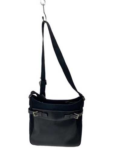 archive agnès b. leather shoulder bag black smooth leather shoulder bag