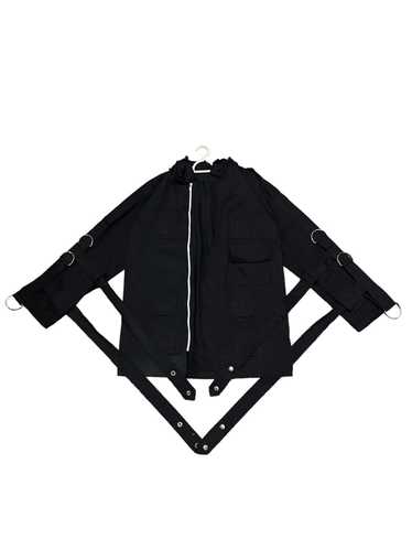 ✅SEX POT REVENGE leopard hoodie jacket SEX POT ReVeNGe Black Lace Up Design Big Zip Long Hoodie Jkt