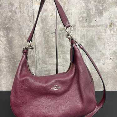 バッグ archive COACH Half Moon shoulder bag red Coach Archive Leather Red Legacy Tassel Bucket Shoulder Bag