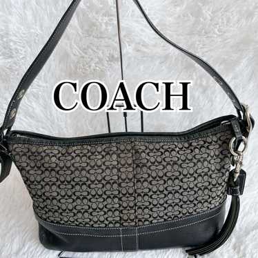 バッグ Coach Hobo One Shoulder Mini Signature Coach One Shoulder Bag Hobo Mini Signature White 1461