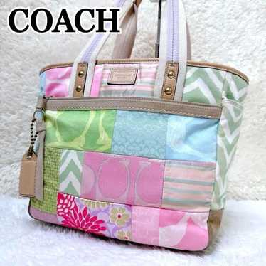 90s archive COACH tote bag patch work