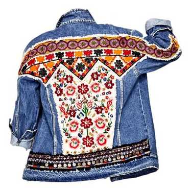 Denim jacket embroidered zara - Gem