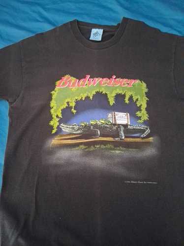 90s Budweiser WILD OATS USA製 Tシャツ 墨黒 XL 1990's 