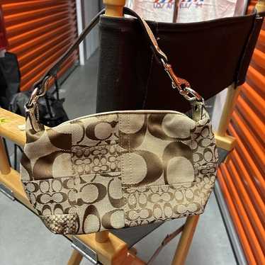 バッグ Coach Soho Patchwork Python Bag brown COACH - Coach Soho Patchwork Python Bag brownの通販 by 古着