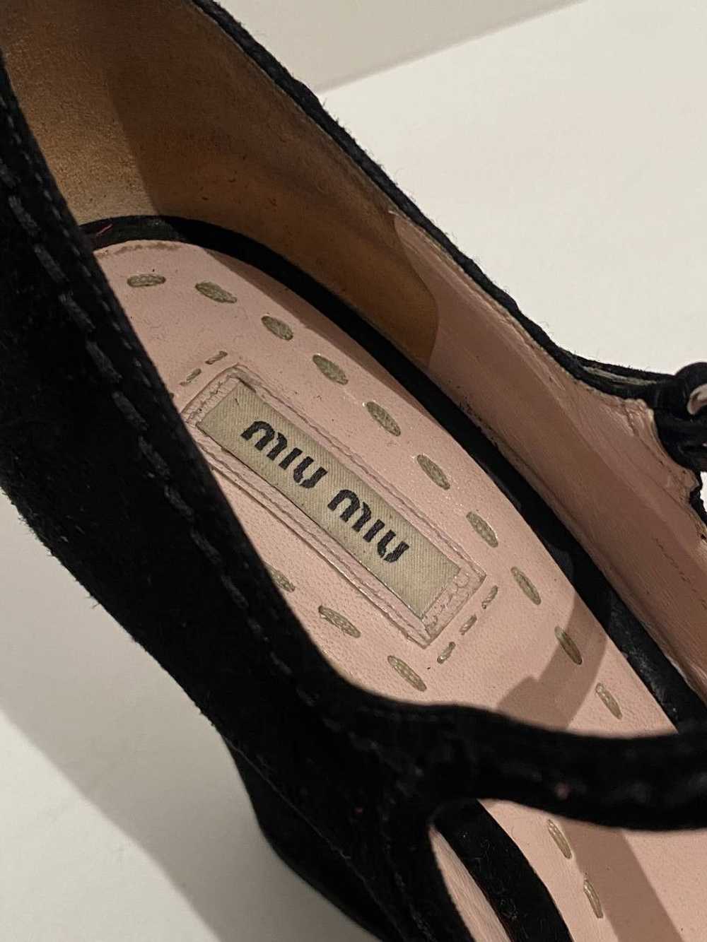 Miu Miu Miu Miu x Prada Suede Black Slingback Str… - image 6
