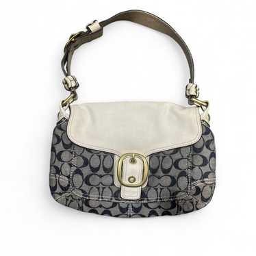 バッグ COACH Bleeker Legacy Soho Hand Bag Rare LIMITED EDITION Coach Bleecker Legacy Metallic Light Silver