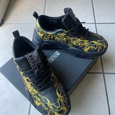 VERSACE ゴールド ブラック スニーカー 28cm 美品 Versace gold sneakers - Gem