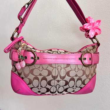 希少✨Vintage Coach Signature Handbag Pink Coach | Bags | Vintage Pink Coach Purse | Poshmark