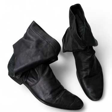 靴 alfredo BANNISTER lace-up layered boots Alfredo Bannister Layered Multi-Lace Leather Derby Boots