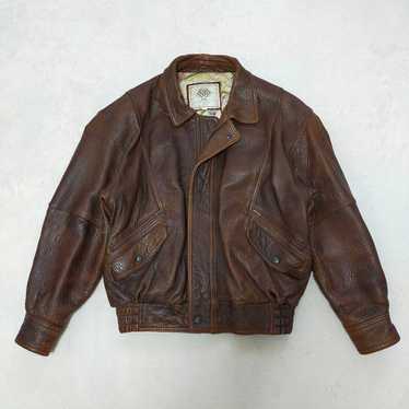 80s men's leather jacket - Gem