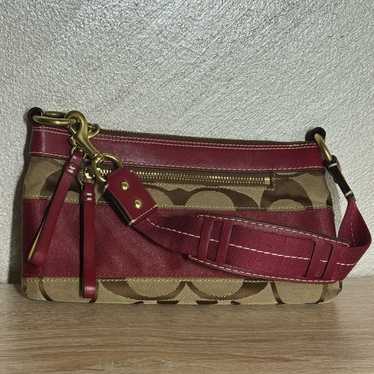 バッグ Coach Signature Shoulder mini Bag Y2K COACH Y2K Vintage Mini Demi Shoulder Bag Pouch Metallic