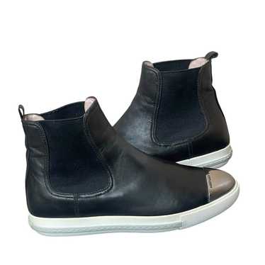 靴 miumiu mens archive shoes 90s00s miumiu archive leather sneaker - メルカリ