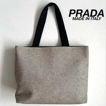 バッグ 90s PRADA ARCHIVE CANVAS TOTE HAND BAG Prada 90s Archive Fade Nylon Tote Bag Beige Used Shoulder