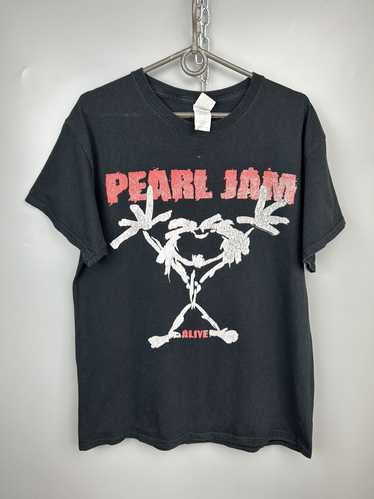 pearl jam パールジャム ヴィンテージ vintage alive 90s “PEARL JAM” Print T-Shirt> ・ サイズ L 実寸．肩幅約52cm