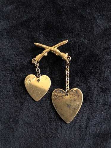 ★アメリカ軍＊１９４０年代＊９２５銀製SWEET HEARTピンブローチ（実物） ☆アメリカ軍＊1940年代＊925銀製SWEET HEARTピン
