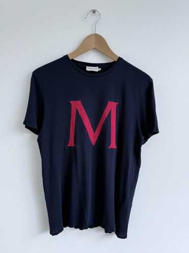 【美品】MONCLER　MAGLIA SCOLLO A V T-shirt【М】 MONCLER MAGLIA SCOLLO T-shirt slim fit V-neck sizeL logo