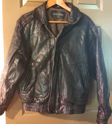 Vintage leather bomber banana republic jacket - Gem
