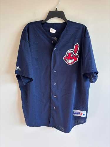 USA製 希少Cleveland Indians Majestic ジャージ majestic cleveland indians jersey vtg vintage grey jersey OG