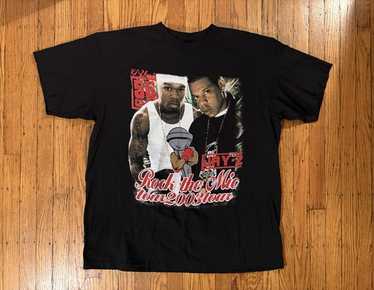 50cent ヴィンテージ　2003　ツアー　Tシャツ　RAP　レア　エミネム 50 CENT JAY Z ROCK THE MIC TOUR 2003 vintage t shirt RAP TEE