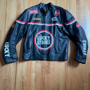 LUCKY STRIKE レザージャケット　黒　L Yahoo!オークション - 【LUCKY STRIKE】ラッキーストライク L